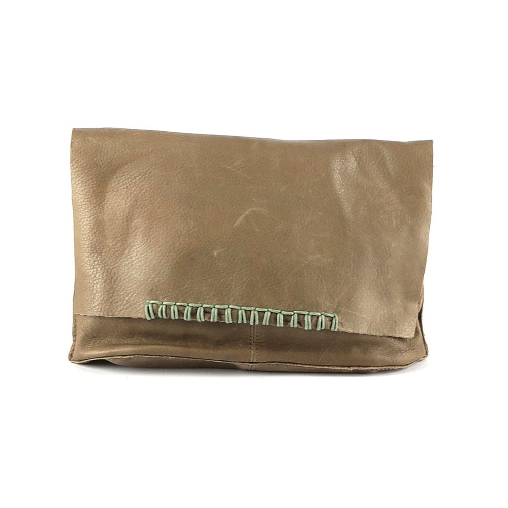 Urban Outfitters Green Leather Clutch